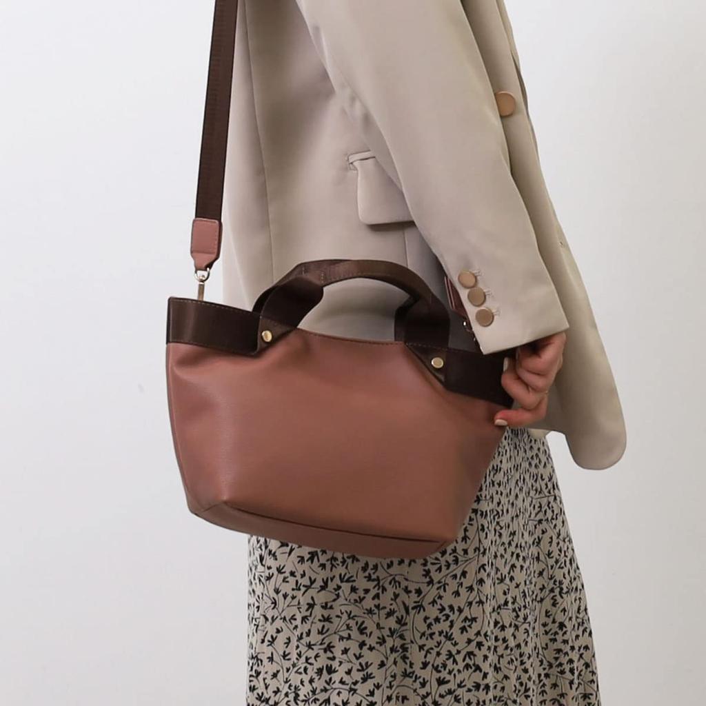 [Cuko] Tape Handle Faux Leather Mini 2-Way Bag