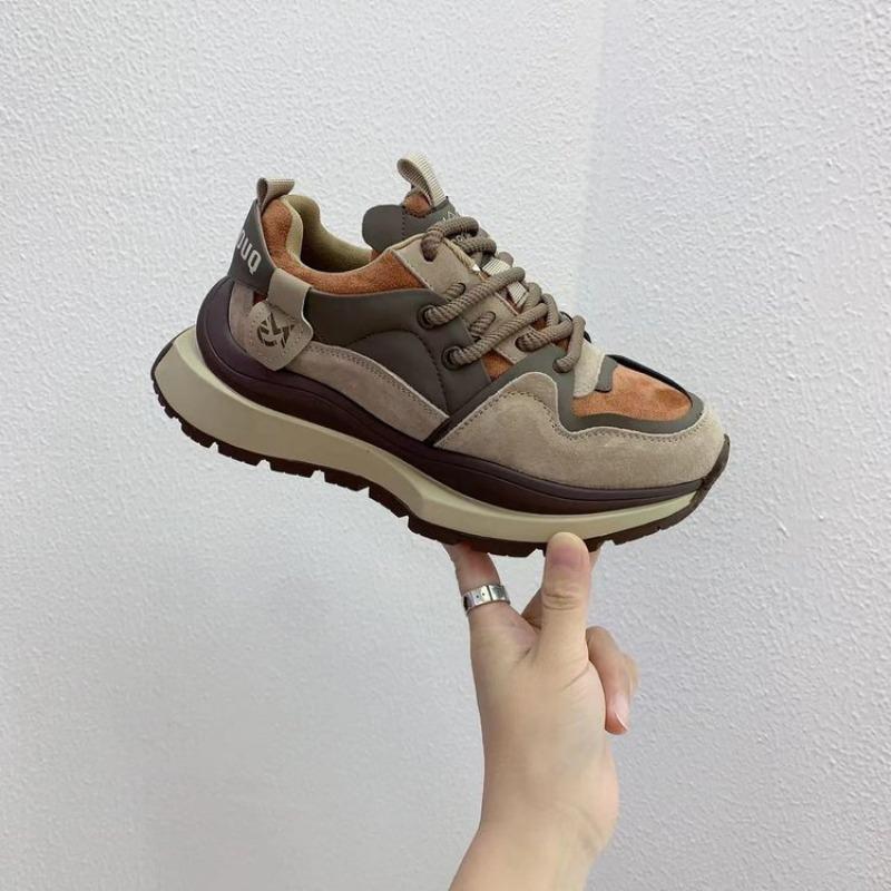 

Waffle velvet women s shoes autumn and winter new dad shoes versatile heightening platform sports casual shoes 40