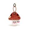 Mushroom Stylish Mini Keychain In Plush Material Perfect For Lipstick Change And