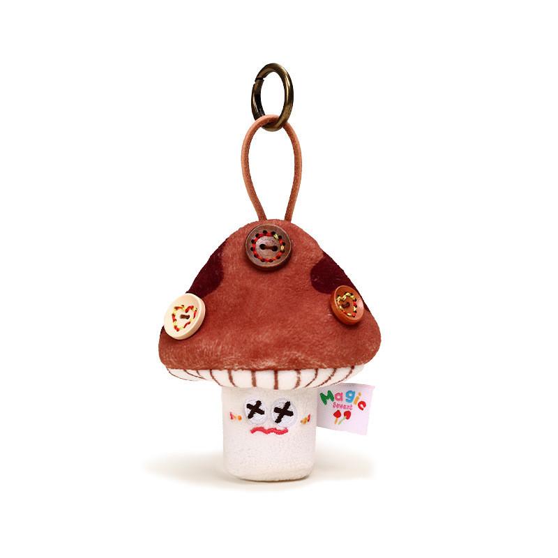 Mushroom Stylish Mini Keychain In Plush Material Perfect For Lipstick Change And
