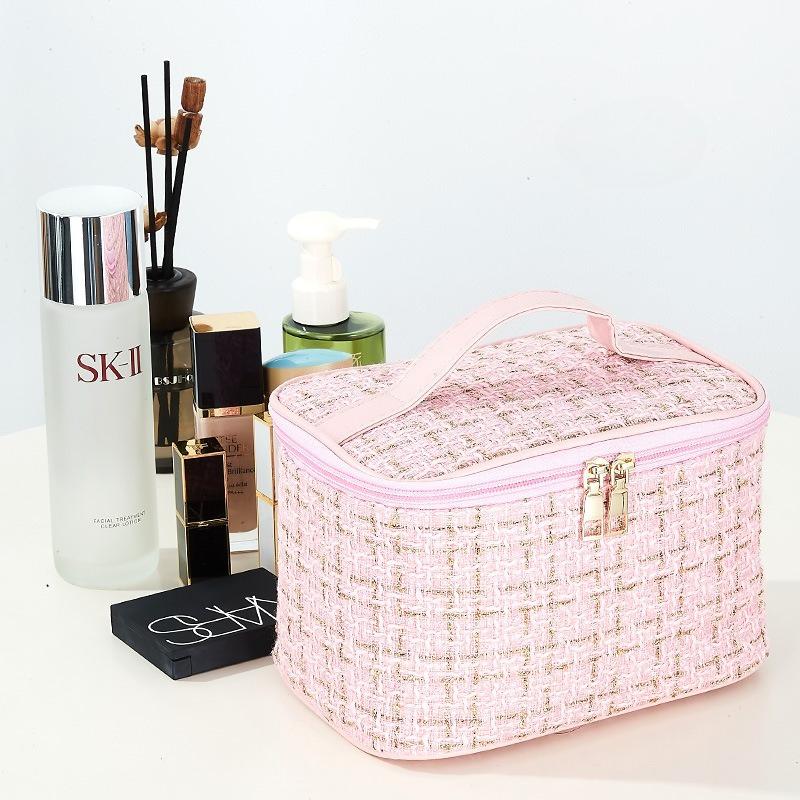 

Korean-style Large-Capacity Instagram-inspired New Ladies Cosmetic Bag, Handheld Toiletry Organiser рожевий