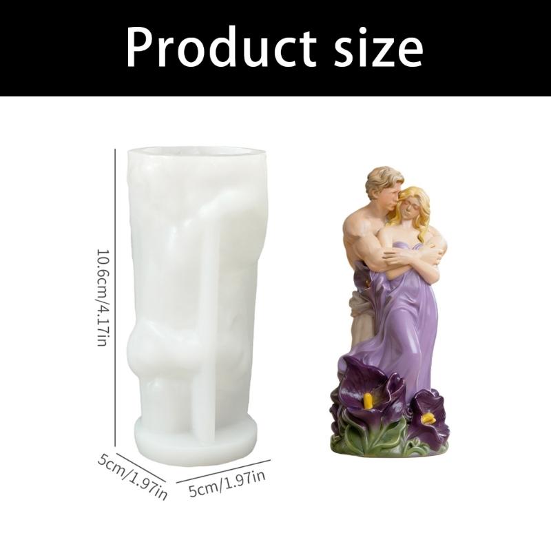 Hugging Couple Silicone Candle Molds Heat Resistant for Resin Casting Making Candle Soap Valentine's Day Holiday Gift