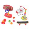4pcs Bird Training Toys Interactive Fun Basketball Skateboard Trolley Parrot Toys for Budgie Parakeet Cockatiel