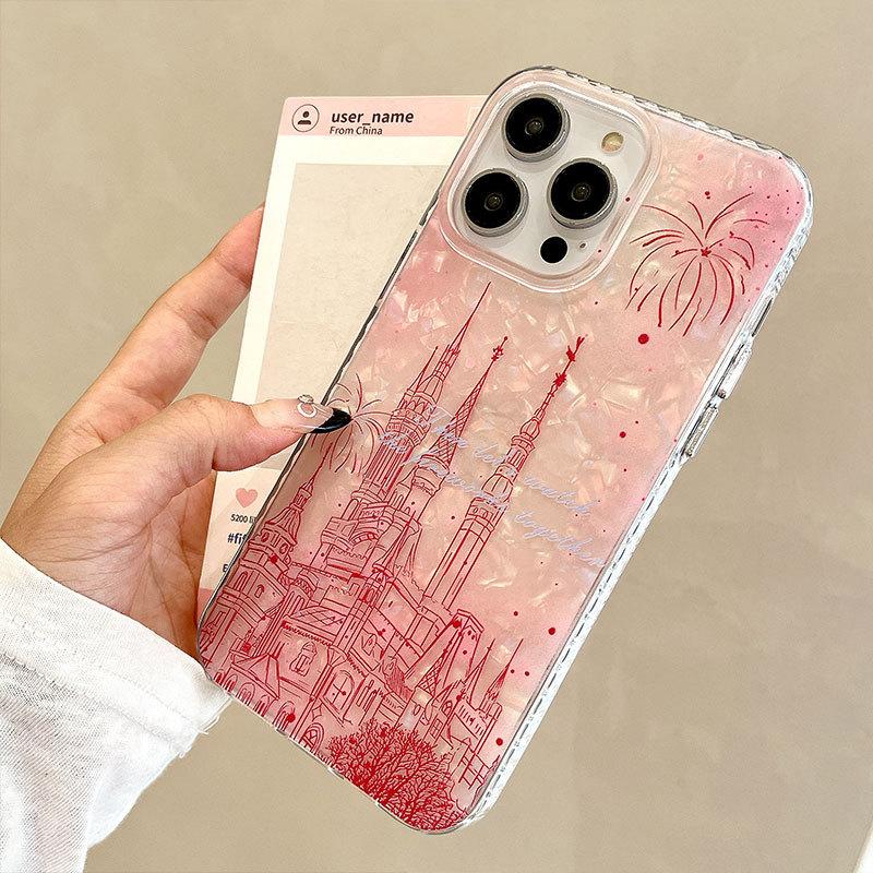 Nowy Etui na Telefon Komórkowy Fajerwerki dla Dziewczyny Pasuje do Iphone16promax Apple 15 Odporny na Upadki 14 Etui Ochronne 13 12
