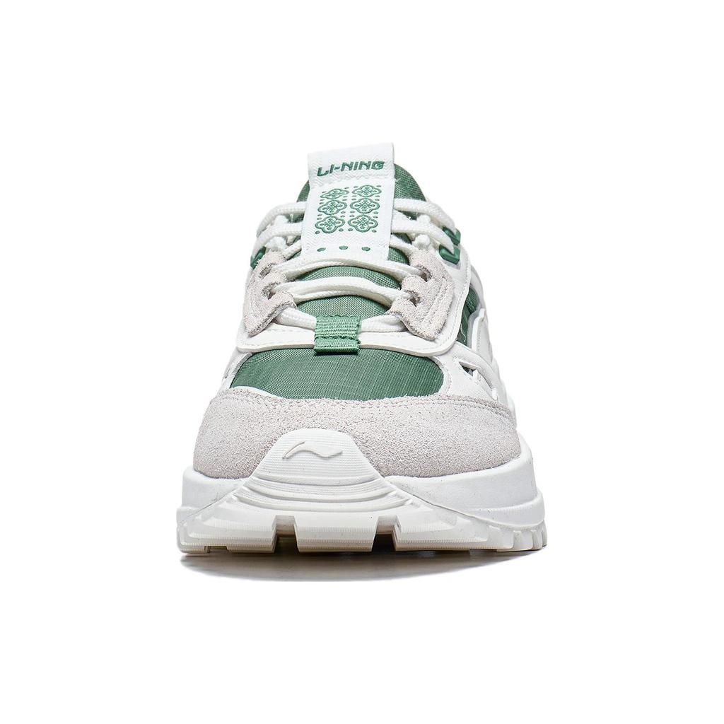 New LiNing Wind Rider 2.0 Anti Slip Wear Resistant Low Top Sports Casual Shoes Women's White Gray Green AGCT156-6