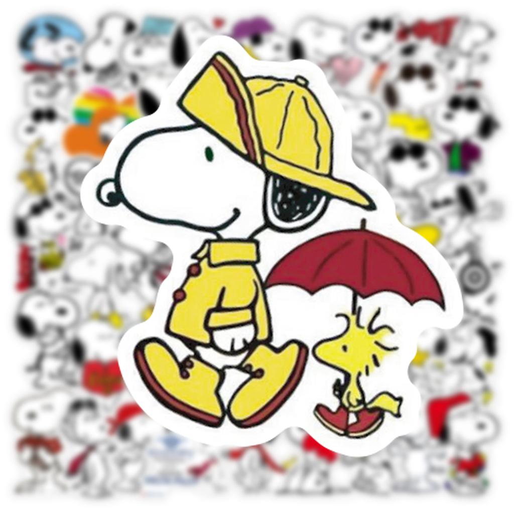 50 Stück Snoopy Hund Aufkleber Graffiti Wasserbecher Gepäck Laptop Notizbuch Wasserdichter Aufkleber