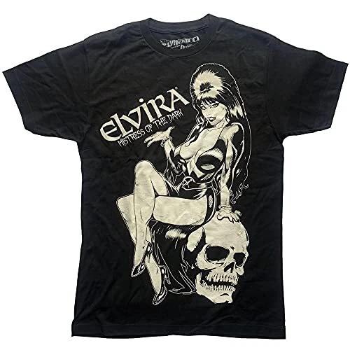 kreepsville 666 Elvira Mistress of The Dark Comic Skull Men s T-Shirt M