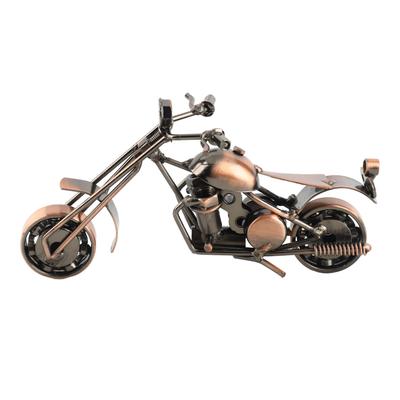 Metal Motorcycle Model Rotatable Wheels Cool Motorcycle Ornament for Home TV Cabinet Office Desk