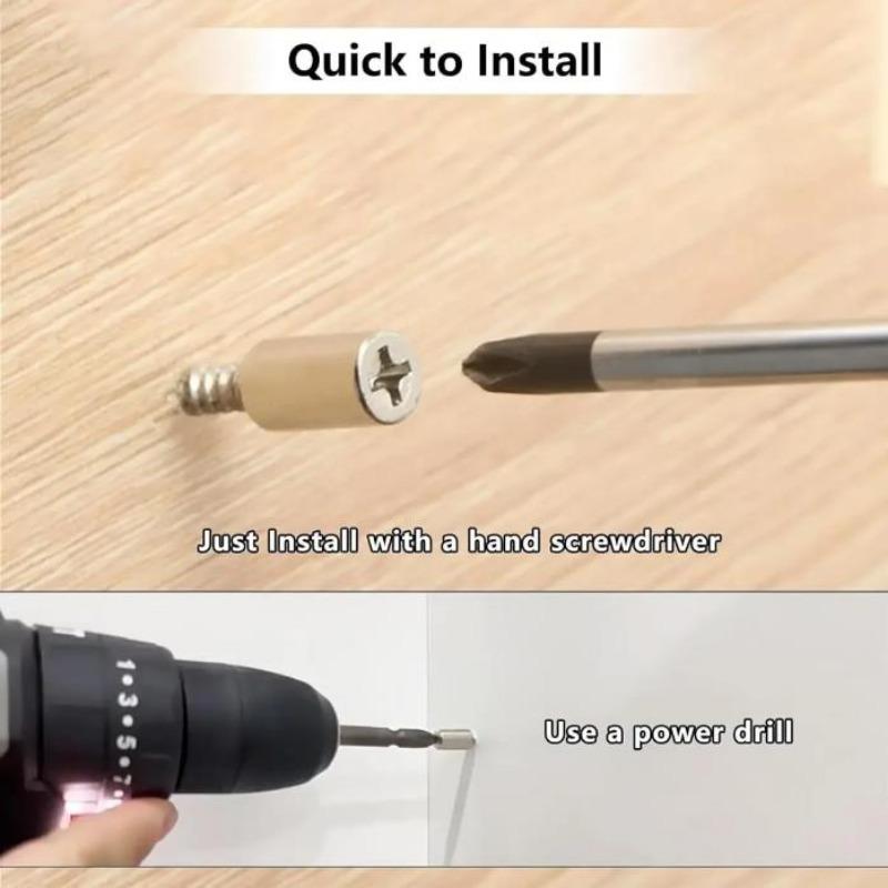 100/10PCS Self Tapping Screw Layer Plate Holder Wardrobe Septum Brackets Fixed Screw Shelf Support Pegs with Non-Slip Sleeve