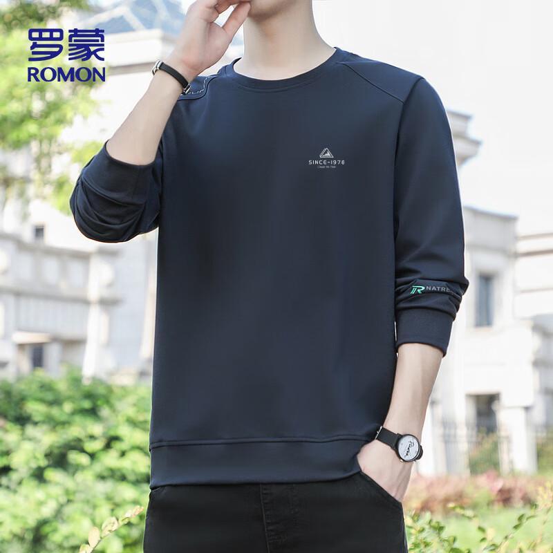 ROMON Men's Long Sleeve Pullover Sweatshirt