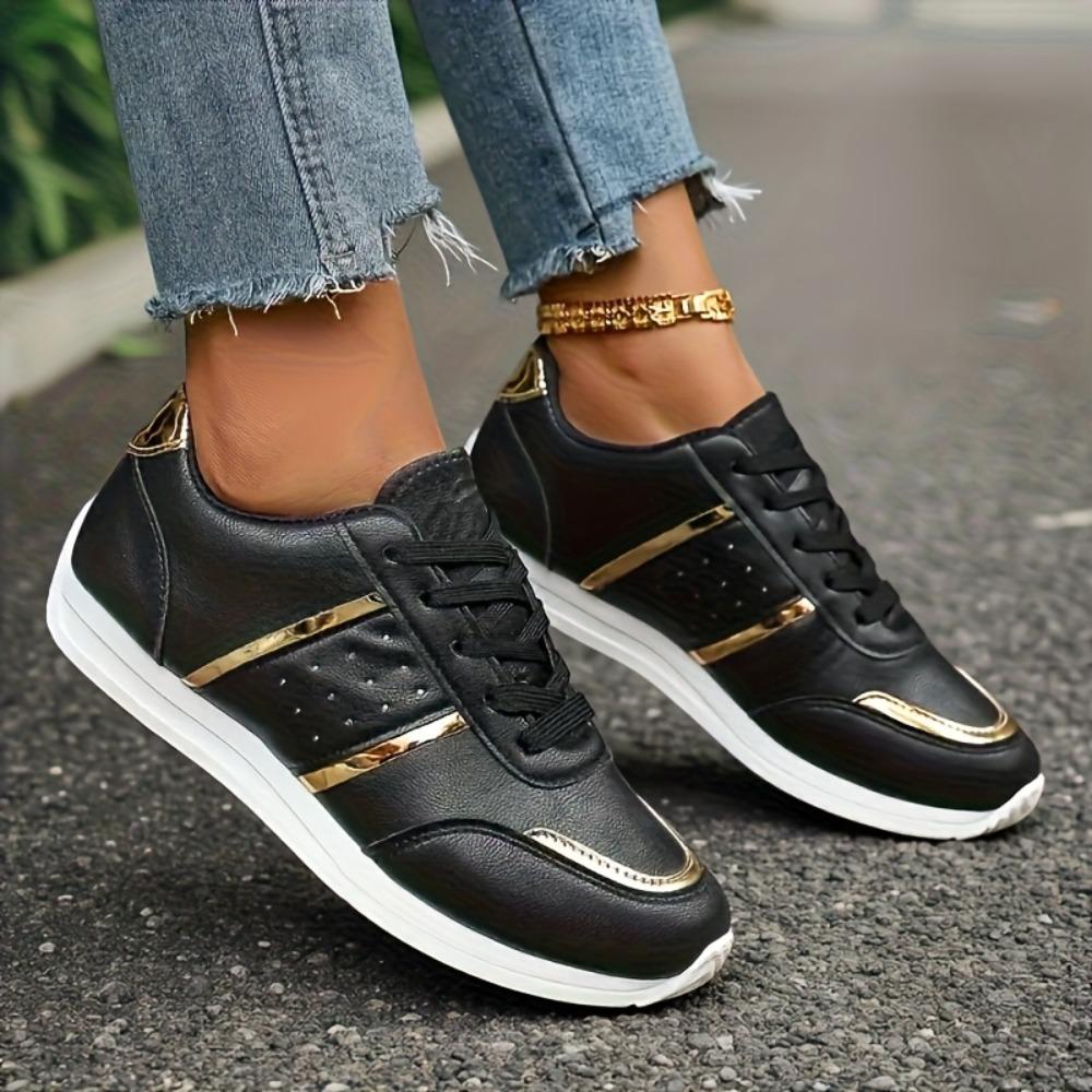 Fashion Women's Casual Sports Shoes - Lace Up Low Cut Design, Comfortable Fabric Lining, Suitable for All Seasons, Women's Sports Shoes