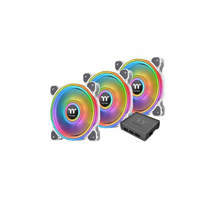 Thermaltake Riing Quad 12 RGB Radiator Fan TT Premium Edition 3 Pack - White/Case Fan - CL-F100-PL12SW-A