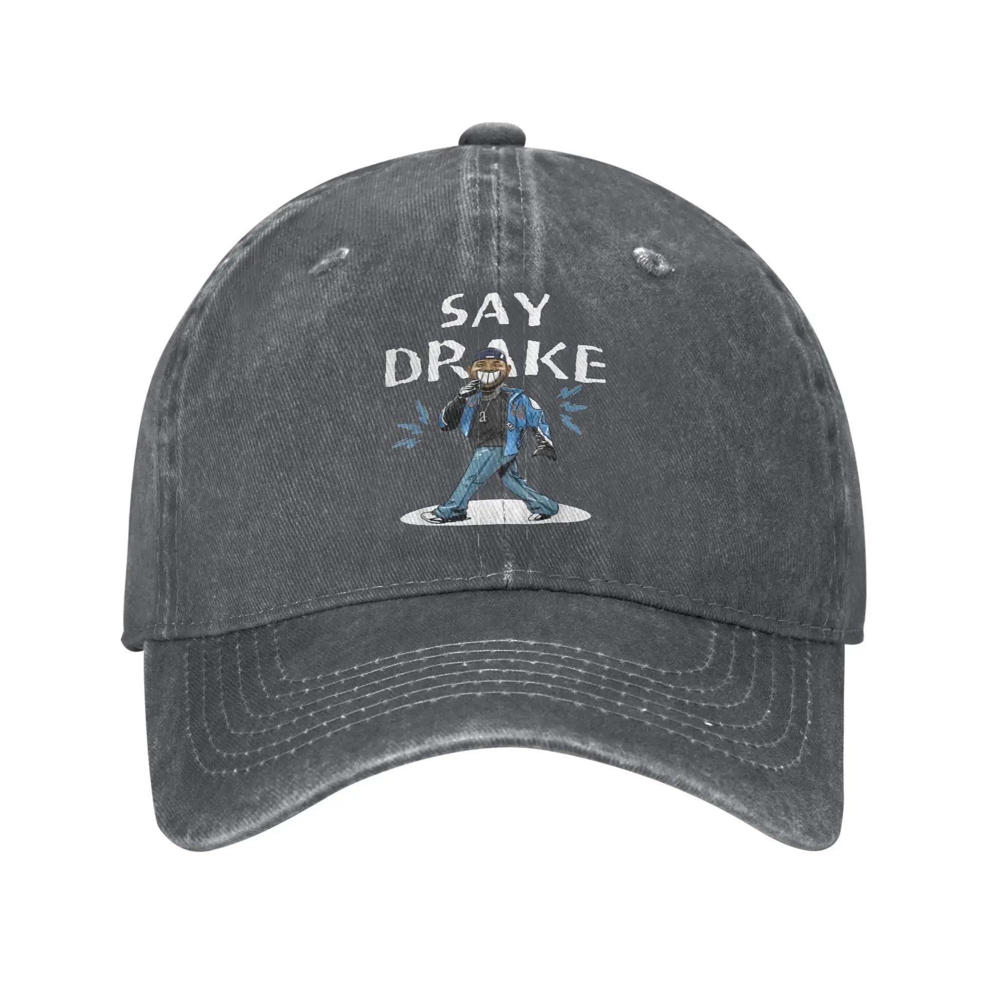 

Vintage Kendrick Lamar Say Drakes Baseball Caps Unisex Women Distressed Cotton Sun Cap Rapper Diss Funny Outdoor Running Soft Hats Adjustable