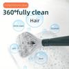 Punch-Free Wall-Mounted Soft Silicone Toilet Brush No Dead Angle Toilet Cleaning Brush Refillable Detergent Toilet Brush with Base