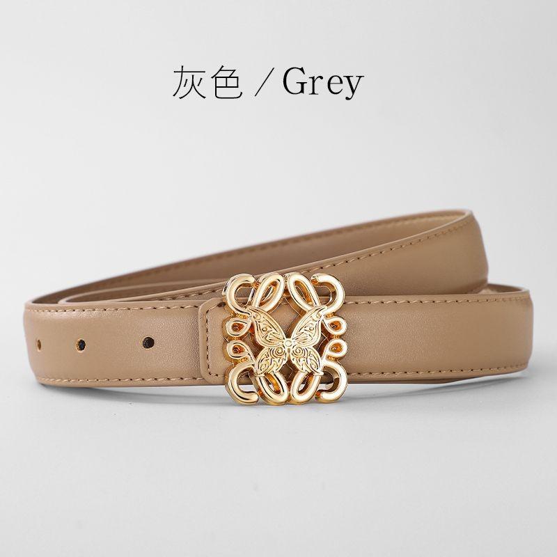 Stylish Women's Casual Versatile Korean Fashion Decorative Belts For Jeans In Smooth Leather