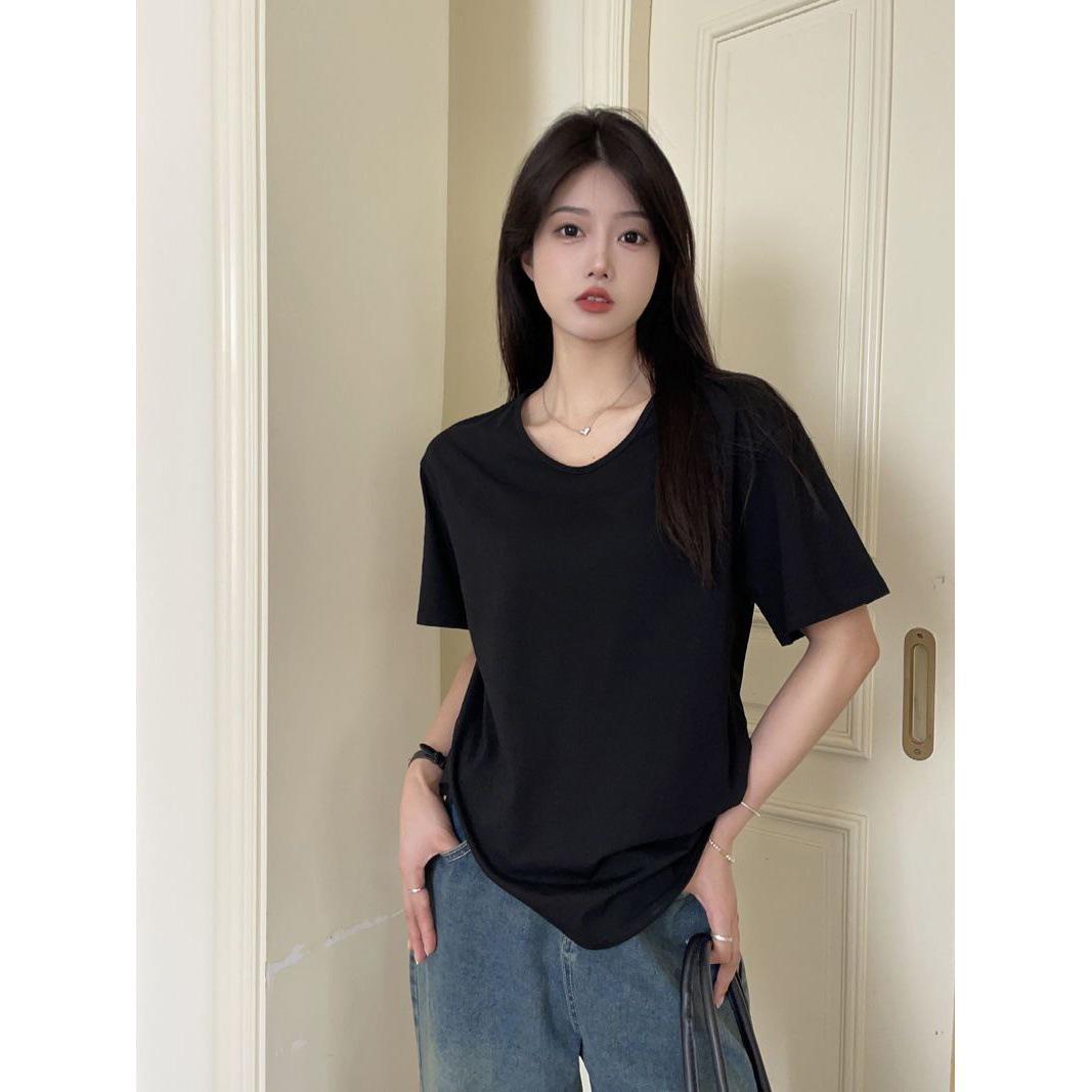 Spicy Grey Slim Fit Cinched Waist Short-Sleeve T-Shirt for Women L белый