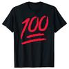 Keep it 100 Rotes Grafik 100% Baumwolle T-Shirts Herren Damen Mode Druck T-Shirt Locker Oversized Streetwear Hip Hop Unisex T-Shirt