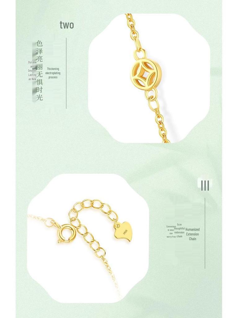 2024 Sterling Silver Bamboo Necklace with Jade Pendant - Elegant Women's Gift for Birthdays & Christmas