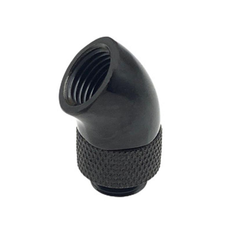 

Computer Cooling 45 Degree Swiveling Elbow G1/4 Thread Leak Proof Design Durability Metal Construction чёрный
