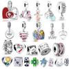 2022 New 925 Sterling Silver Heart &Mum Dangle Dream Catcher Charm Fit Original Fashion Bracelet Diy Jewelry For Women