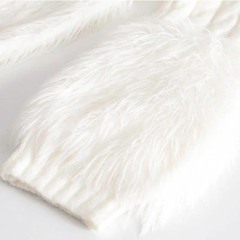 Pink Tassel Women's Sweater Short Sweet Knit Fried Dough Twist Pullover Loose Pull Jumper Thicken Keep Warm Long Sleeve Top Autumn Winter