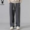 PLAYBOY Men's Loose Straight Corduroy Casual Pants