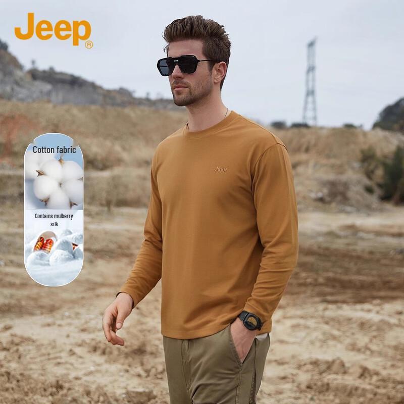 JEEP Men s Long-Sleeve Round Neck T-Shirt 3XL