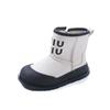 Children's leather two-cotton boots will be popular in autumn and winter 2025, baby girl velvet warm small boots, boys' cotton boots tide
