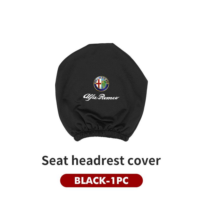 DCBLH1 Car Seat Headrest Cover Anti-wear Auto Styling Accessories For Alfa Romeo 159 Giulietta Giulia 147 Mito 156 159 166 GT Stelvio