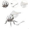 Bee Honey Jar Seasoning Ornament Multipurpose with Spoon Creative Storage Pot Condiment