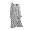 Ladies' Loose And Comfortable Striped Printed Pajamas Home Wear Dresses