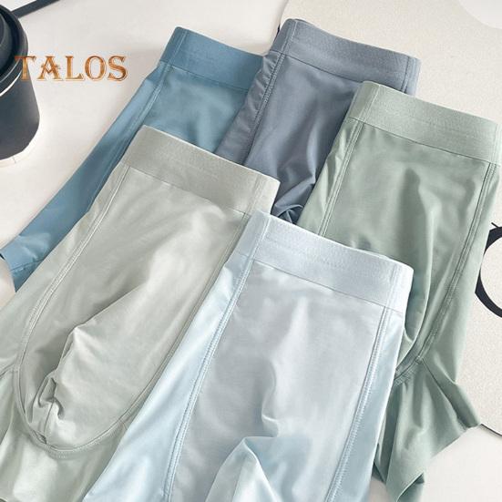 Menn Bokser Undertøy Middels høyde Ensfarvet Is Silke Shorts Truser Ultratynn Pustende Sømløs Sommer Undertøy