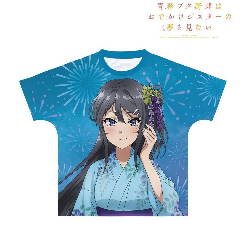 Used Aobuta Full Graphic T-shirt Yukata ver Mai Sakurajima Summer Anime Novel Manga