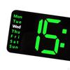 LED Electronic Clock with Time Date Week Temperature Display Silent for Cafe