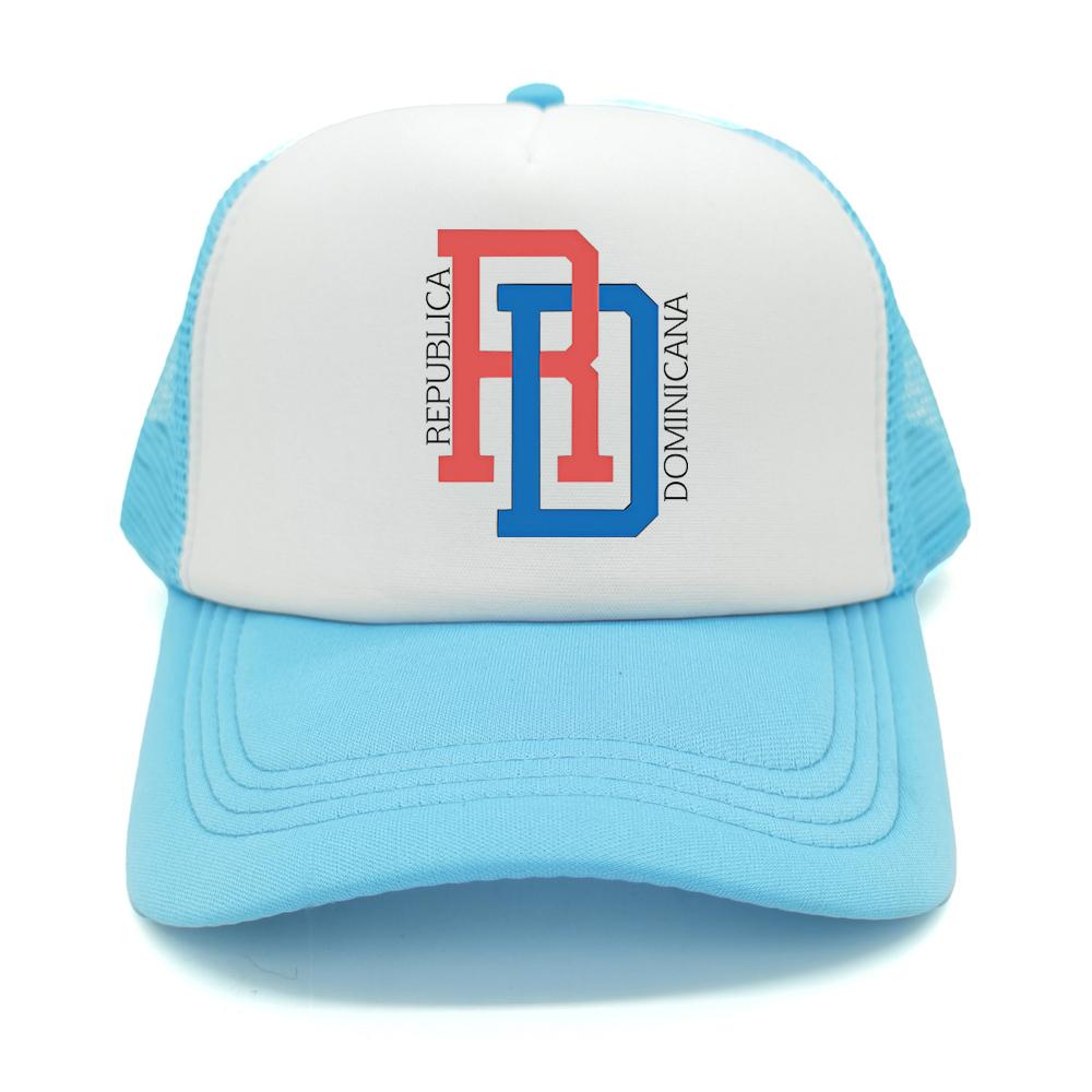 Dominikanische Republik RD Flagge Stolz Dominikanische Trucker-Kappe Sommer Netz Baseballkappe FeUnisex Unisex Retro Papa Geschenk Kappen