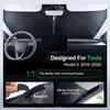 2025 Upgraded Zanch Car Front Windshield Sun Shade- Ultimate UV Protection & Heat Reduction|OEM Design|Innovative No Light Leakage Technology|4-Layer