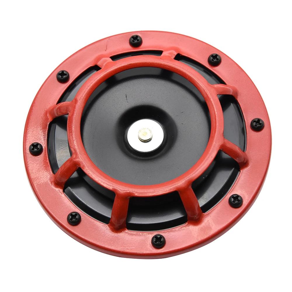 2PCS Car Super Loud Horns Red/Black Car Motorcycle Electric Blast Tone Air Horn Kit 12V 115DB Horn Speaker Horns Universal