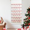 Christmas 24 Day Advent Calendar Organizer Office Wall Hanging Bag with Pockets for Farmhouse