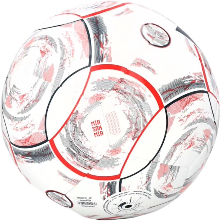 adidas Size 5 Soccer Ball PVC Unisex White Red Gray JN7303