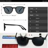  New Vintage Fashion  Sunglasses Women Men Retro Rivet Blue Lens Square Sun Glasses Female UV400
