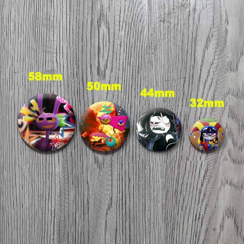 Anime Role Jax Gangle Ragatha Round Brooch Cartoon Figure Lapel Badges Custom Soft Button Pin Bag Jewelry Accessories XMAS Gifts