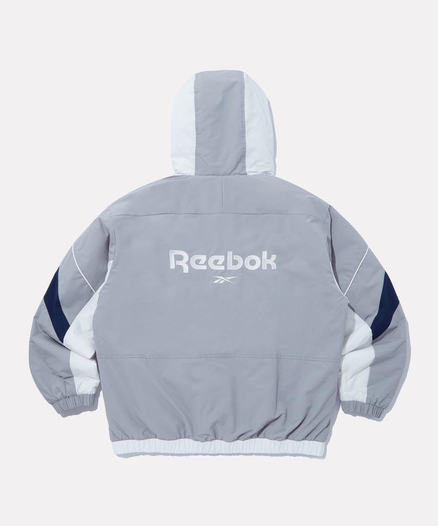 Reebok Sporty Colorblock Padded Jacket - Light Gray