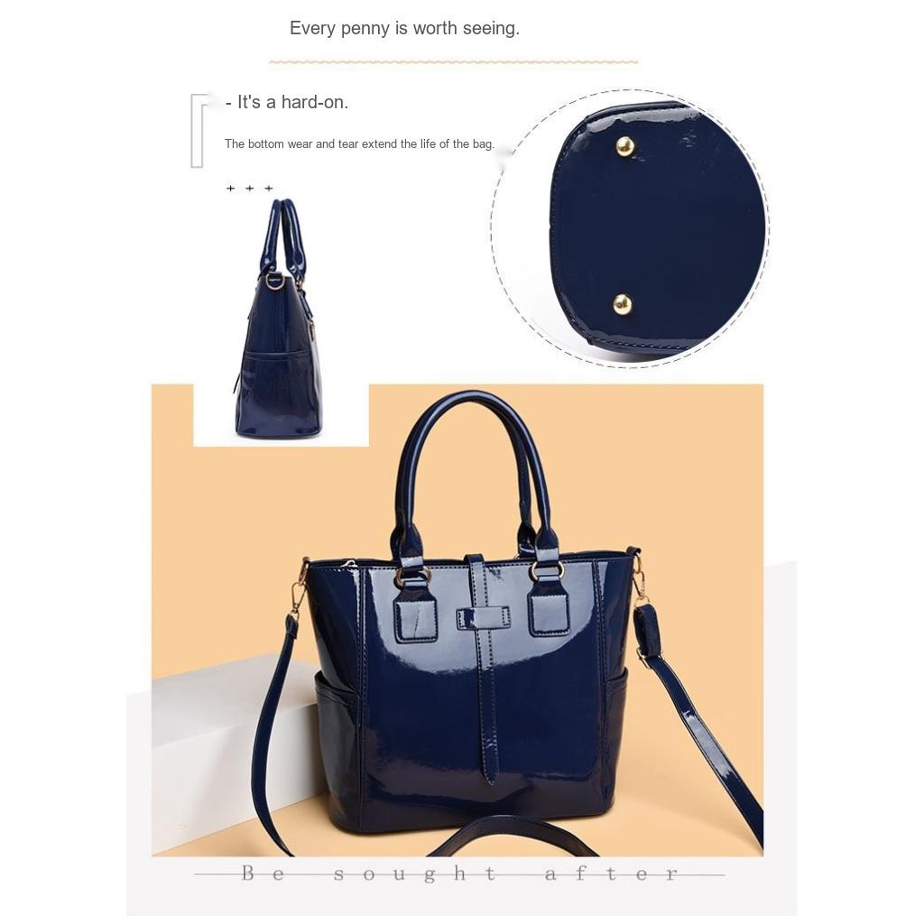 Tote Bag Women PU Three Piece Set Sequined Adjustable Strap Daily Commute