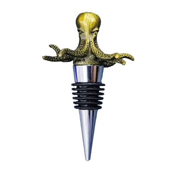 

3D Octopus Wine Bottle Stopper, Vacuum Seal Wine Bottle Cap, Reusable Ocean Life Wine Bottle Stopper, Airtight Leak Proof Bottle Topper for Home античная золотой