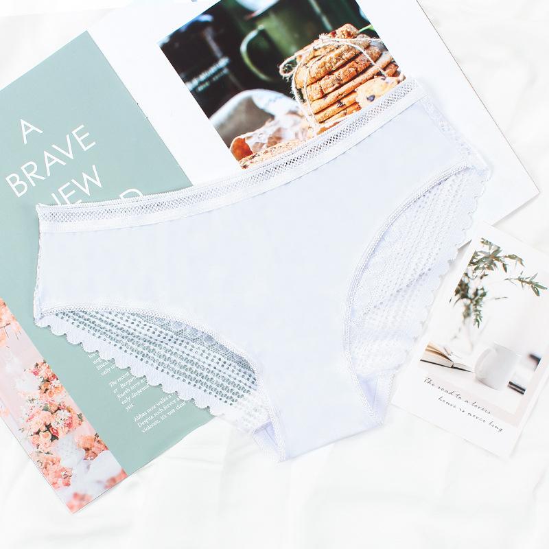 Sömlösa ihåliga trosor för damer Bomull i grenen Andningsbyxor Dam Transparent Underkläder Underkläder