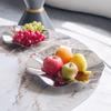 Nordic Stainless Steel Art Wave Plate Home Model House Exhibition Hall Soft Decorations Snacks Fruit Plate Ornaments