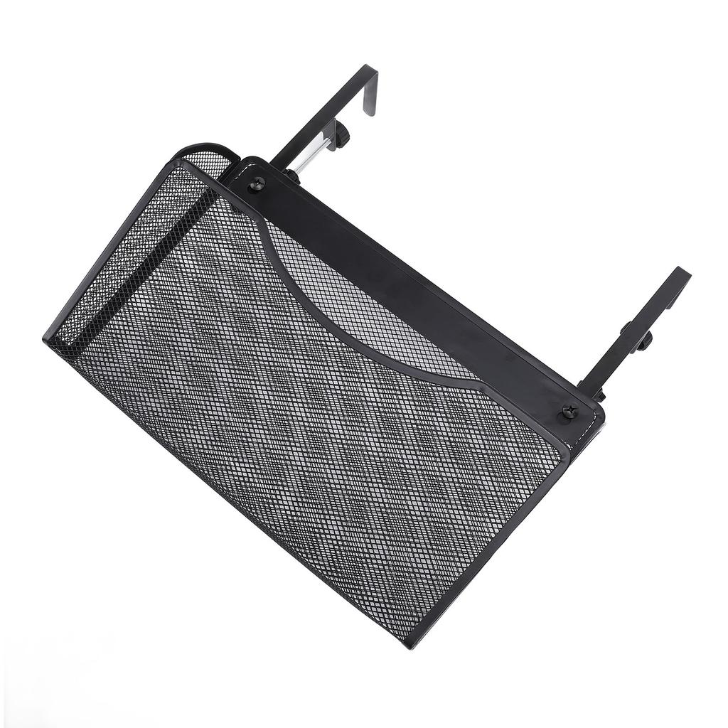 Wiszący organizer na biurko Regulowany ze stali węglowej i PP Organizer do przechowywania przy biurku do biura Czarny