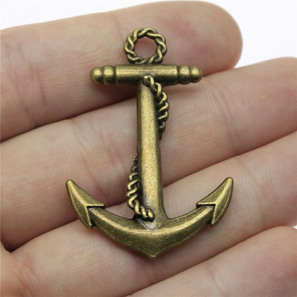 4 Pieces Mix Ship Anchor  Decor Charms For Jewelry Making Boat Anchor Diy Craft Supplies Men Jewelry Decorative Jewelry Gift