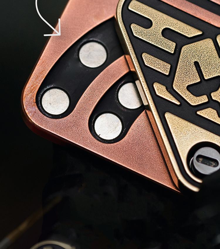 Aa Kk Metal Poker Push Card Toys Novelt Fidget Toys Spinning Top Decompression Interest Office Stress Relief Birthday Gift