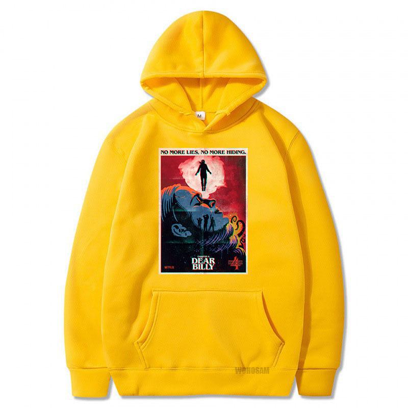 Stranger Things4 Printed hoodie with fleece hoodie 6625
